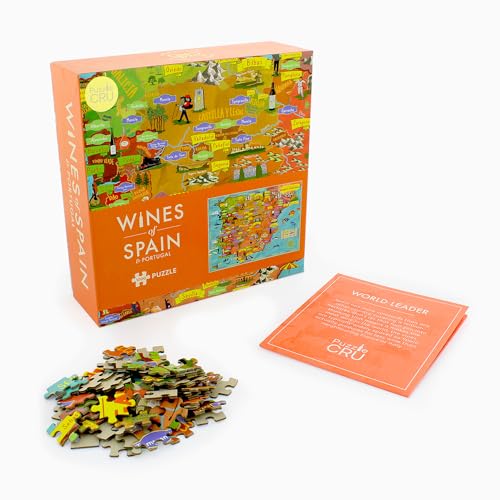 Puzzle Cru Wines of Spain and Portugal, 1000 Teile, buntes Puzzle, EIN schönes Geschenk für Weinliebhaber, Reisen Sie die iberischen Weinberge von Ihrem eigenen Zuhause aus von Ginger Fox