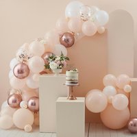 Ballongirlanden-Set in weiß, pfirsich und rosegold, 4m von Ginger Ray