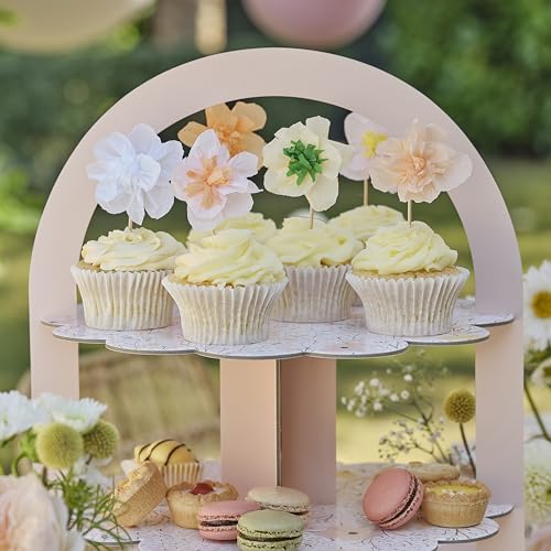 Ginger Ray Cupcake-Topper aus Krepppapier, verschiedene Blumen, 12 Stück von Ginger Ray