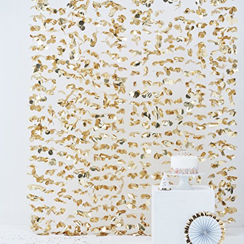 Ginger Ray Fotoautomaten-Hintergrund mit Goldfolie und Blumenmotiv von Ginger Ray