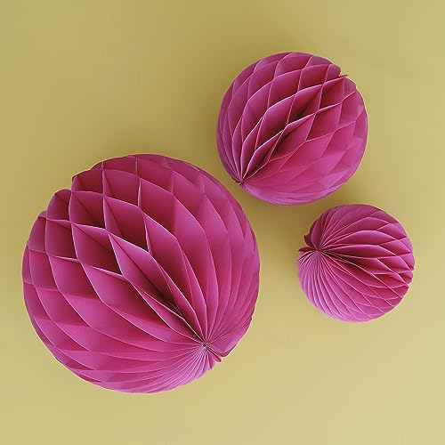 Ginger Ray Fuchsia Hanging Honeycomb Paper Party-Dekorationen, 3 Stück von Ginger Ray