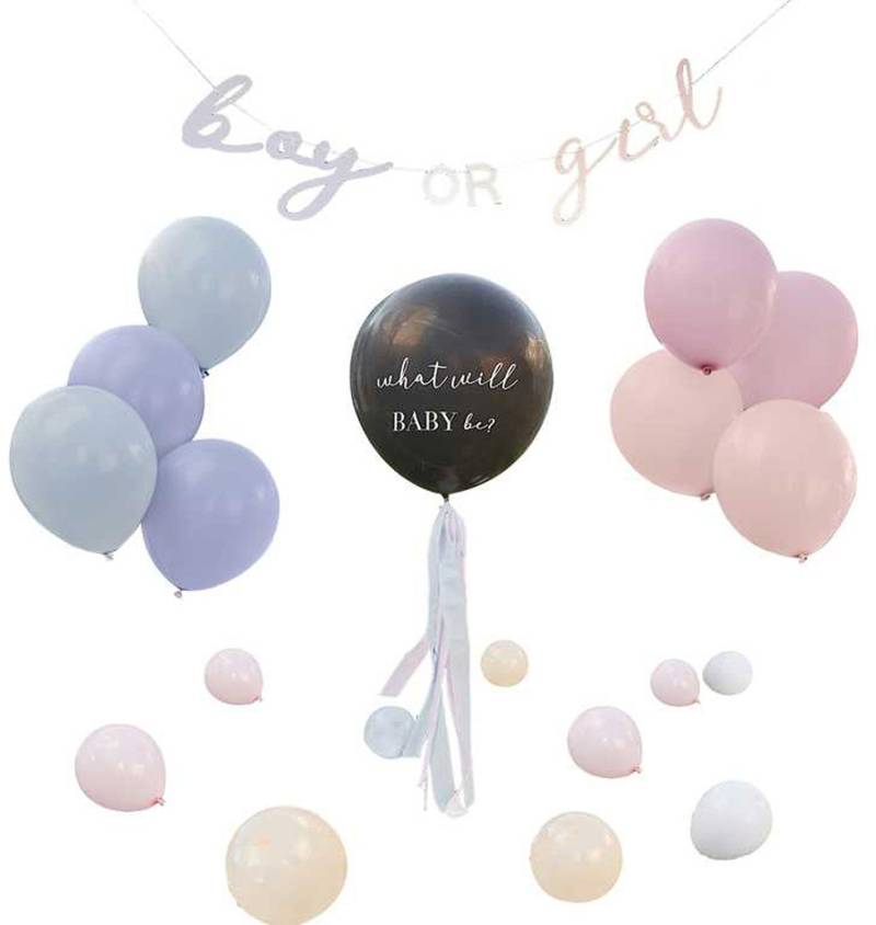 Ginger Ray Gender Reveal Luftballons, Rosa/Blau von Ginger Ray