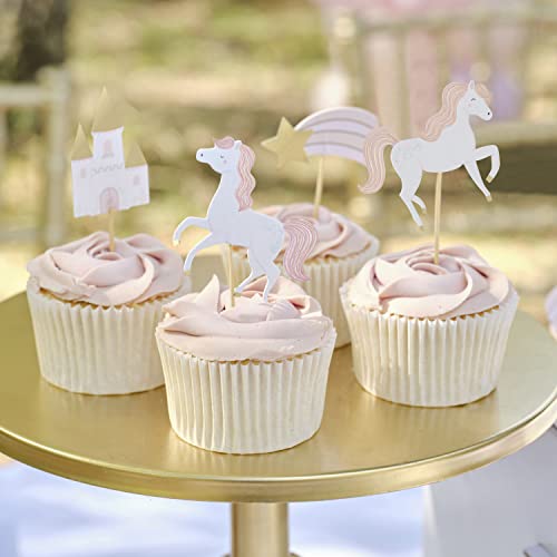 Ginger Ray Prinzessin Geburtstag Einhorn Cupcake Topper 12 Stück von Ginger Ray