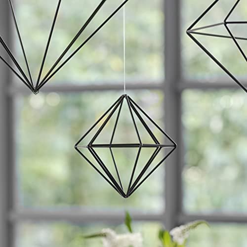 Ginger Ray Small Geometric Metal Hanging Decorations for Weddings & Parties, Schwarz von Ginger Ray