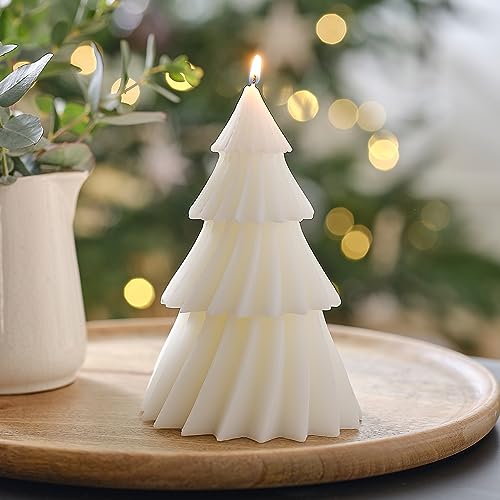Ginger Ray White Christmas Tree Shaped Kerze Tischkamin Dekoration, weiß von Ginger Ray