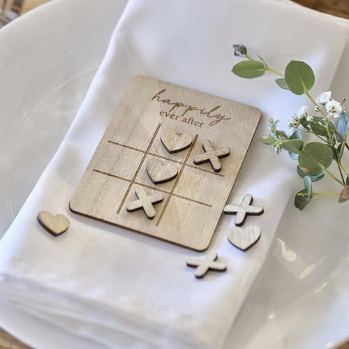 Ginger Ray Wooden Mini Noughts & Crosses Wedding Table Game Favours 5 Pack von Ginger Ray