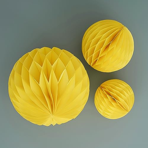 Ginger Ray Yellow Hanging Honeycomb Paper Party-Dekorationen, 3 Stück, gelb von Ginger Ray