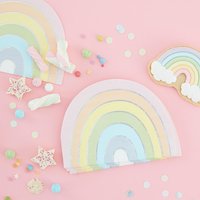 Papierservietten im Regenbogen-Design, 8er Pack, 17cm x 12cm von Ginger Ray