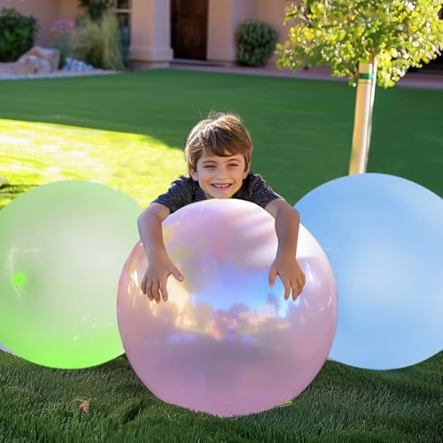 2PCS Groß Wasserball Aufblasbar Riesig Bubble Ball Wasserbomben Wiederverwendbar Kinder Erwachsene Outdoor Gartenspielzeug Pool Party Spielzeug von Ginkago