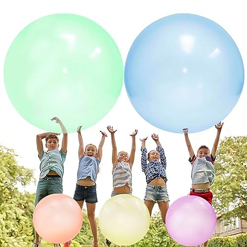 Bubble Ball XXL Riesig Wasserbomben Wiederverwendbar Wasserballons Wasserball Aufblasbar Luftballons Groß Garten Spielzeug Kinder Draußen Wasserspielzeug Erwachsene (5PCS-Zufällige Farben) von Ginkago