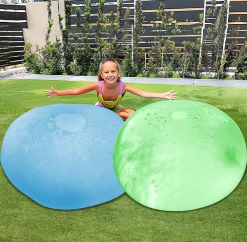 2PCS Groß Wasserball Aufblasbar Riesig Bubble Ball Wasserbomben Wiederverwendbar Kinder Erwachsene Outdoor Gartenspielzeug Pool Party Spielzeug von Ginkago