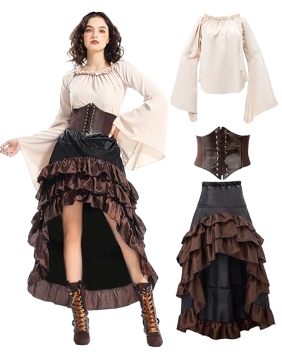 Ginkago pirate dress brown L von Ginkago