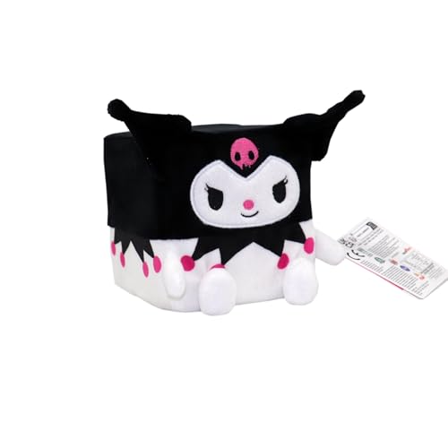 Hello Kitty Cubeez Kuromi 10 cm – Perfekt gewürfeltes Plüschtier zum Stapeln und Ausstellen weicher Memory-Schaum für EIN quitschiges Gefühl Hello Kitty-Fans und Sammler von Giochi Preziosi SpA