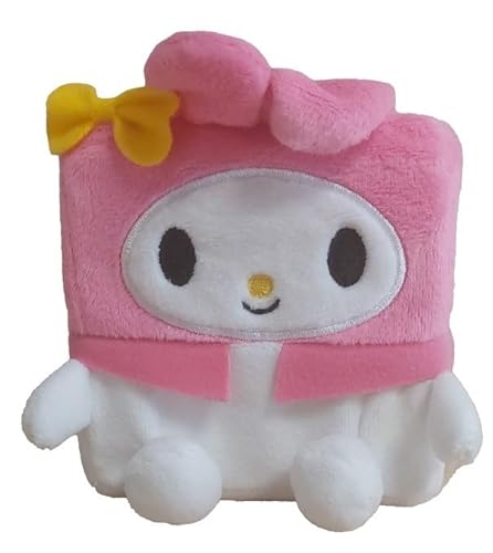 Hello Kitty Cubeez Melody 10 cm – Perfekt gewürfeltes Plüschtier zum Stapeln und Ausstellen weicher Memory-Schaum für EIN quetschbares Gefühl Hello Kitty-Fans und Sammler von Giochi Preziosi SpA