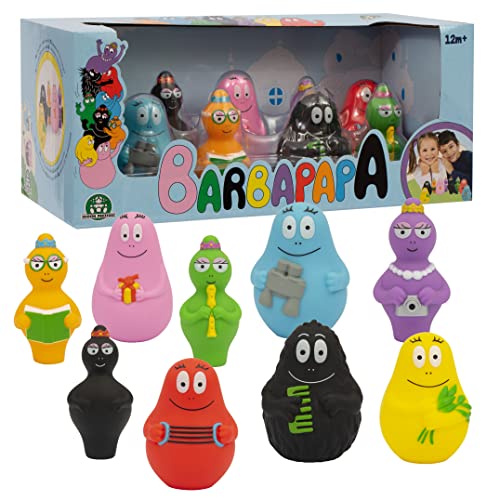 Barbapapa BAP07 Family Box 9 Figuren, Figuren 8 cm, Spielzeug für Kinder ab 12 Monaten von Giochi Preziosi