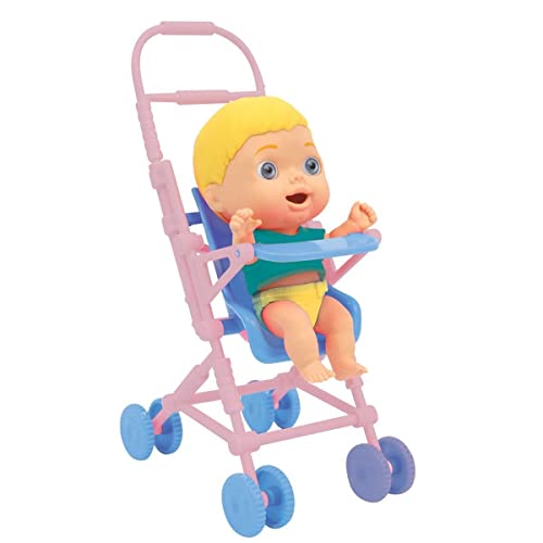 Cicciobello - Freundschaftskinderwagen mit Figur, Spaziergang Kinderwagen, Baby-Set und Windel, für Mädchen ab 3 Jahren, CC018000, Giochi Preziosi von Cicciobello