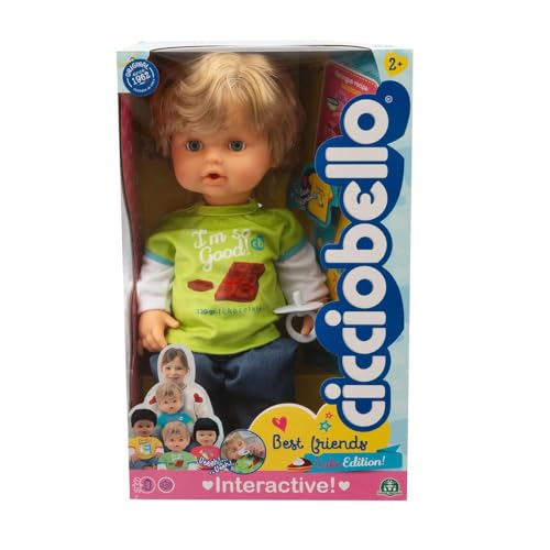 Cicciobello Best Friends - Cicciobello Puppe 42 cm mit Pflanzenfunktion, Modell mit grünem T-Shirt mit Rezept auf der Rückseite, für Kinder ab 2 Jahren von Giochi Preziosi