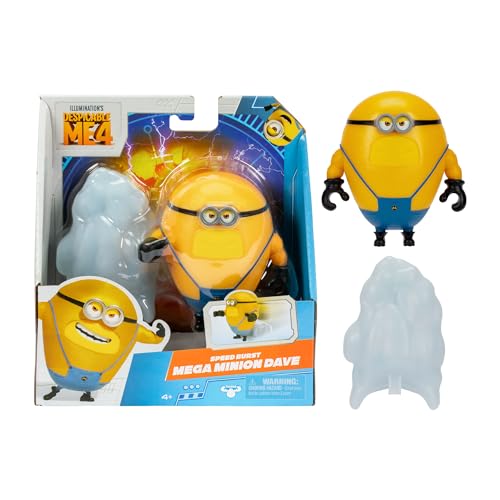 DESPICABLE ME 4, Minion Dave Actionfigur, inklusive einzigartigem Minion-Zubehör, Größe 10 cm, Alter 3 Jahre, Berühmt (MN404010) von Giochi Preziosi