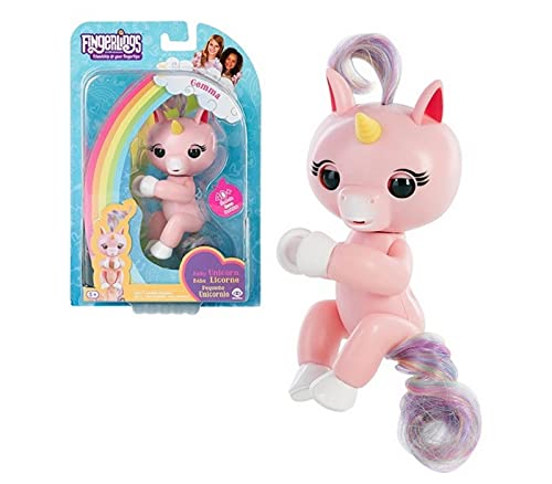 Fingerlings Baby Einhorn Magisches Einhorn "GEMMA" rosa mit kleinen Fingerspitzen, 10 cm von Giochi Preziosi