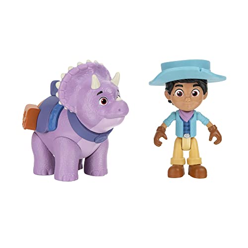 Giochi Preziosi, Dino Ranch Miguel & Tango Paar Figuren, Figur ca. 7,5 cm hoch und Dinosaurier ca. 9 cm hoch, wie im Cartoon, für Kinder ab 3 Jahren, DNA00300, Mehrfarbig von Giochi Preziosi