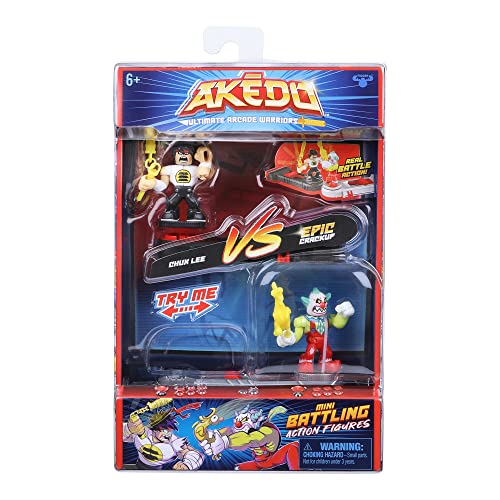 Giochi Preziosi Akedo Chux Lee VS Epic Crackup, komplettes Spielset für Schlachtbeginn, 2 Akedo Krieger und 2 Controller inklusive, für Kinder ab 6 Jahren, AKE01300, Mehrfarbig von Giochi Preziosi