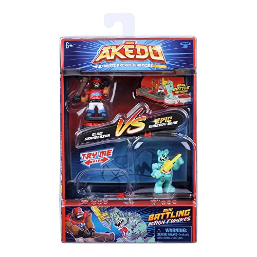 Giochi Preziosi Akedo Glam Granderson VS Epic Shreddy Bear Komplettset zum Starten, 2 Akedo Krieger und 2 Controller im Lieferumfang enthalten, für Kinder ab 6 Jahren, AKE01200 von Giochi Preziosi