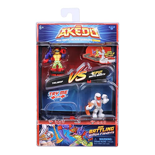 Giochi Preziosi Akedo Tail Whip VS Epic White Wraith, komplettes Spielset zum Starten, 2 Akedo Krieger und 2 Controller inklusive, für Kinder ab 6 Jahren, AKE01500 von Giochi Preziosi