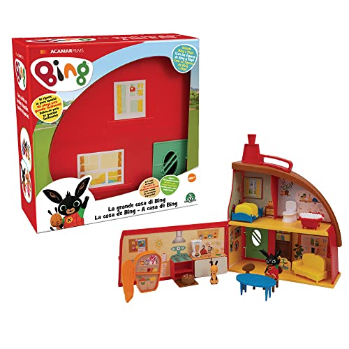 Giochi Preziosi BNG36000 Playset das große Haus von Bing mit 2 Figuren, mit 3 Räumen und viel Zubehör, für Kinder ab 18 Monaten, Mehrfarbig von Giochi Preziosi