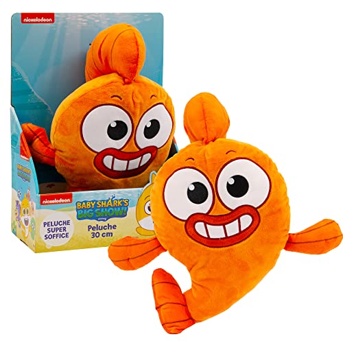 Giochi Preziosi Baby Shark Big Show - Plüschtier in Form von Fisch, Orange, zum Umarmen von 30 cm, für Kinder bis 3 Jahre alt, BAH17200, William von Giochi Preziosi