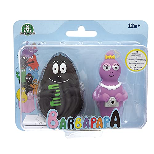 Giochi Preziosi Barbapapà – Barbabar und Barbabella, Set mit 2 Mini-Figuren, Serie 1, alle zum Sammeln, für Kinder ab 12 Monaten, BAP04500 von Giochi Preziosi