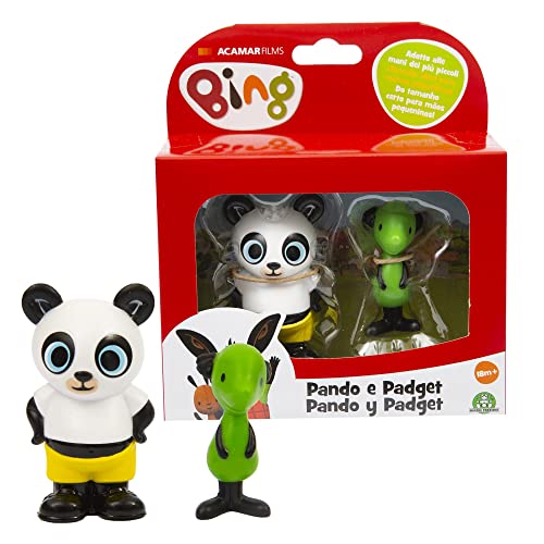 Giochi Preziosi Bing Set 2 Mini-Figuren, Pando und Padget in Hellen Farben und der richtigen Größe für die Hände der Kleinsten, für Mädchen ab 18 Monaten, BNG00L02, Mehrfarbig von Giochi Preziosi