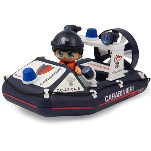 Giochi Preziosi Carabinieri – Schlauchboot Carabinieri Spielzeug mit Original, Figur von 7 cm, beweglich, reich an Zubehör, für Kinder ab 4 Jahren von Giochi Preziosi