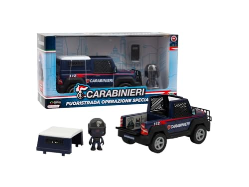 Giochi Preziosi Carabinieri – Set Jeep und Figur Mini Action Hero 7 cm hoch von Carabinieri, Carabinieri Fahrzeug, Spielzeugwagen, für Kinder ab 4 Jahren von Giochi Preziosi