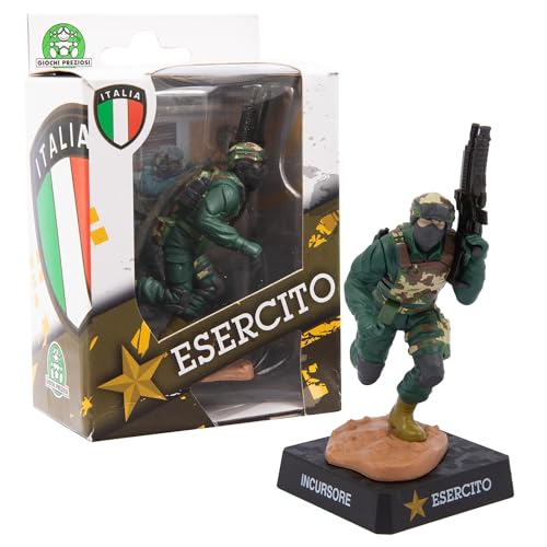 Giochi Preziosi Italienische Armee, Incursor-Figur, Höhe 8 cm, Soldat Militärspielzeug der italienischen Armee, detaillierte Uniform, 11 Modelle zum Sammeln von Giochi Preziosi