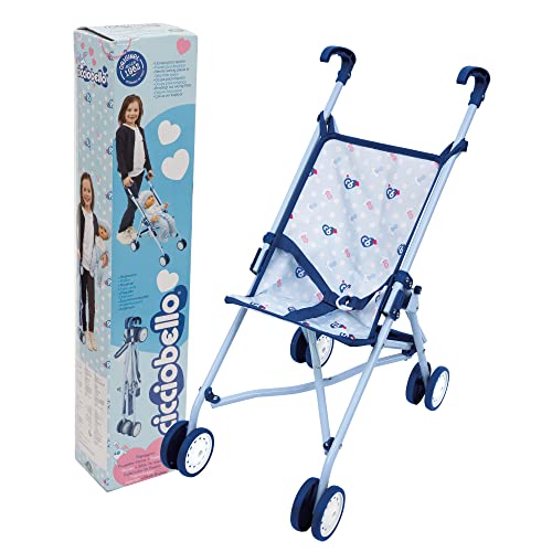 Cicciobello - Kinderwagen mit 4 Rädern, personalisierter Stoff mit Cicciobello Grafik, ab 3 Jahren, faltbar, Giochi Preziosi, GPZ06995 von Cicciobello