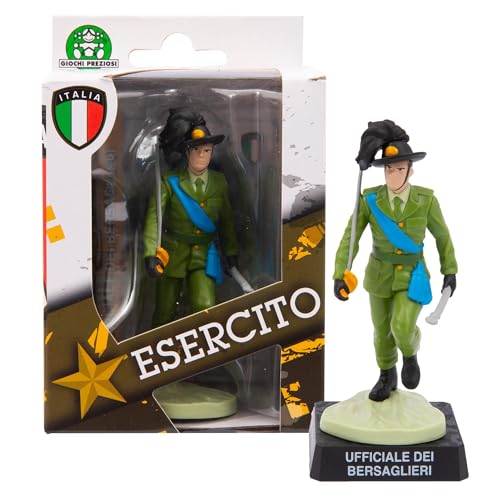 Giochi Preziosi Italienische Armee, offizielle Figur der Zielscheiben, Höhe 8 cm, Soldat Militärspielzeug der italienischen Armee, detaillierte Uniform, 11 Modelle zum Sammeln von Giochi Preziosi