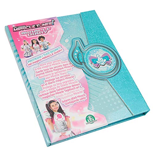 Giochi Preziosi Italy – Miracle Tunes Diario Segreto Copertina Con Magnete Ed Effetto Glitter, Azzurro von Giochi Preziosi