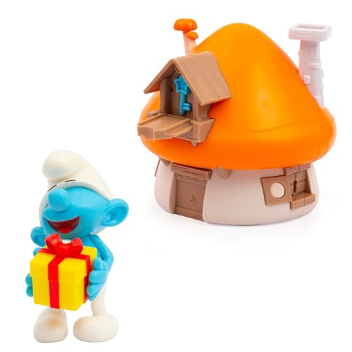 Giochi Preziosi Die Schlümpfe, magisches Haus, das Sich öffnet, mit 1 Figur 5,5 cm und Zubehör, zufällige Modelle, Spielzeug für Kinder ab 3 Jahren, PUF20, blau von Giochi Preziosi