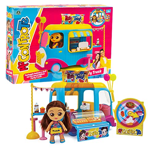 Giochi Preziosi Me Contro Te - Party Truck Playset Eisdiele und Fast Food mit Sofi und viel Zubehör, für Mädchen ab 3 Jahren, MEC97000, Mehrfarbig von Giochi Preziosi