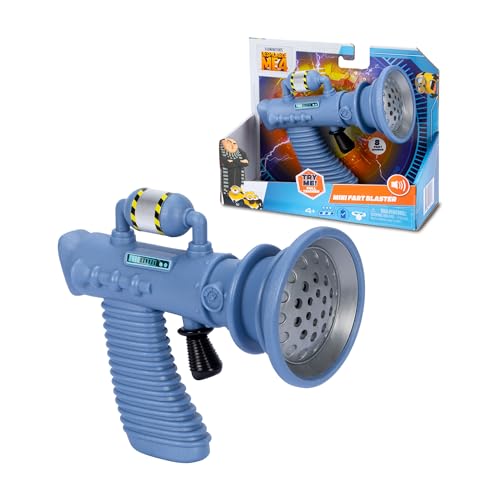 Giochi Preziosi Minions-Mini Fart Blaster aus Despicable Me 4-15 Lichteffekte und Klänge, die echte Stinks reproduzieren. Die Pistole gibt bei jedem Schlag Rauchkreise ab - Für Kinder ab 3 Jahren von Giochi Preziosi