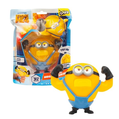 Giochi Preziosi Minions - Squishy Figur 15 cm Minion Dave Despicable Me 4, dehnt Sich bis auf das 3-fache Seiner Größe, Füllung mit Wasserperlen, Stressabbau, ab 3 Jahren von Giochi Preziosi