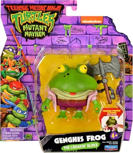 Giochi Preziosi - Mutante Ninja Turtles - Genghis Frog in beweglicher Actionfigur - Größe 12 cm - detailliert - Für Kinder ab 4 Jahren von Giochi Preziosi