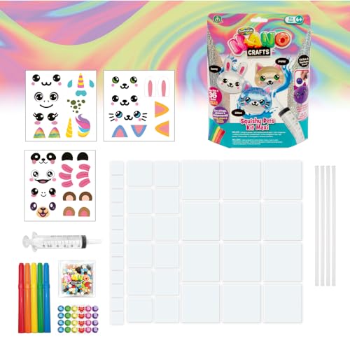 Giochi Preziosi Nano Craft Deluxe Bubble and Animal Squishy Kit mit Nano Tape – enthält 36 aufblasbare Teile, Sticker, Wasserspritze, Marker, Edelsteine und Konfetti, ab 6 Jahren von Giochi Preziosi