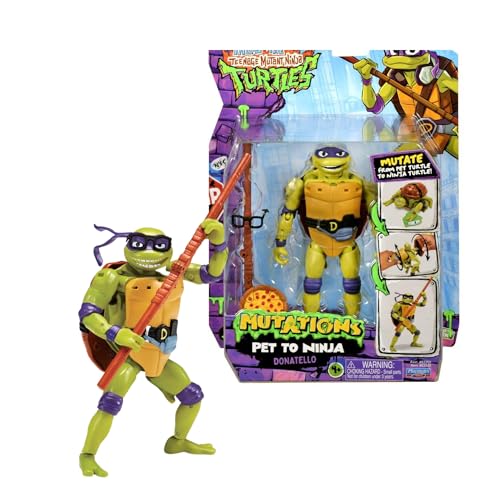 Giochi Preziosi Ninja Turtles, 1 Deluxe-Figur, 15 cm, wandelbar, Modell Donatello, für Kinder ab 4 Jahren TU8381 von Giochi Preziosi