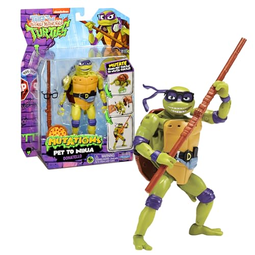 Giochi Preziosi Ninja Turtles, 1 Deluxe-Figur, 15 cm, wandelbar, Modell Donatello, für Kinder ab 4 Jahren TU8381 von Giochi Preziosi