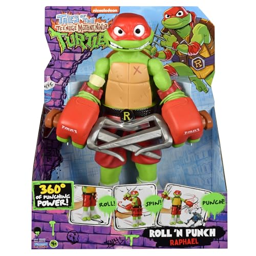 Giochi Preziosi Turtles – Raffaello Rolling Punch Ninja Chaos Mutante, Raphael, riesige Figur, 30 cm, mit Kampffunktion und Waffe, für Kinder ab 4 Jahren von Giochi Preziosi