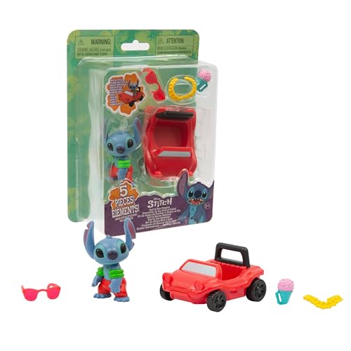 Giochi Preziosi Stitch - Playset Stich mit Auto, inklusive 5 cm Stich Auto und viel Zubehör für lustige Abenteuer, für Kinder ab 3 Jahren von Giochi Preziosi