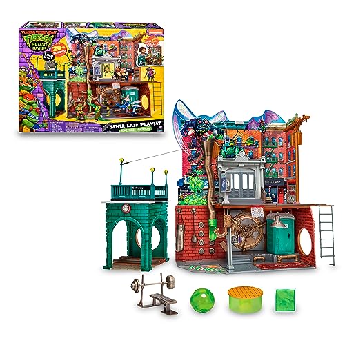 Giochi Preziosi Turtles Mutant Mayhem Tu80200 – Hochdetailliertes und Zubehör verpacktes Ninja Turtles Hauptquartier Spielset für Kinder ab 4 Jahren von Giochi Preziosi