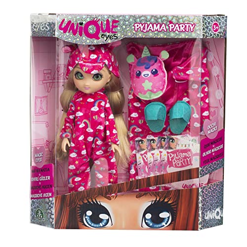 Giochi Preziosi Unique Eyes Pyjama Party Amy mit viel Zubehör, Partyeinladungen für lustige Abende für Mädchen ab 3 Jahren von Giochi Preziosi