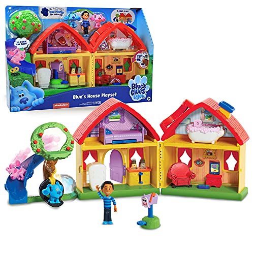 Famosa Berühmtes Blue´s House Spielset der Spuren von Blue – Spielzeughaus für Puppen aus der Zeichnungsserie mit Zubehör und Figuren der Protagonisten (BLU09000) von Blues Clues